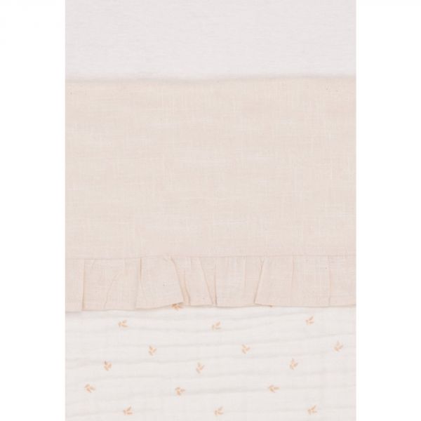Drap berceau 75x100 cm Ruffle Natural