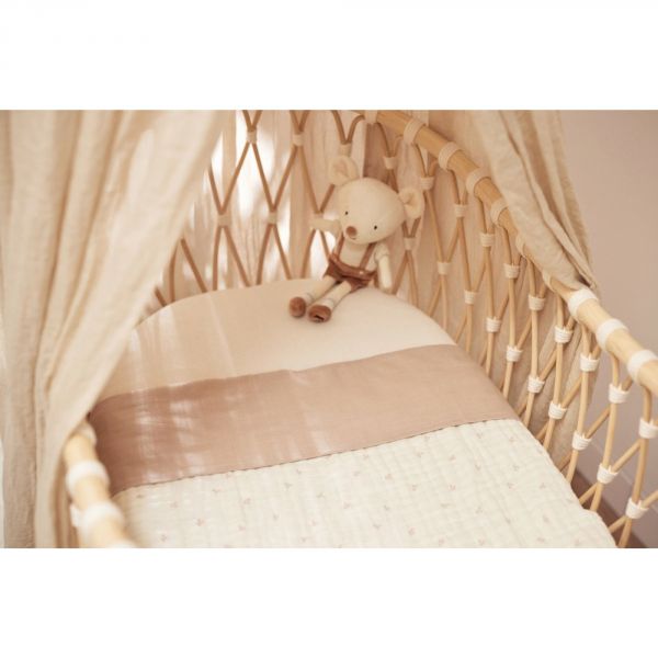 Drap berceau 75x100 cm Slub Nougat