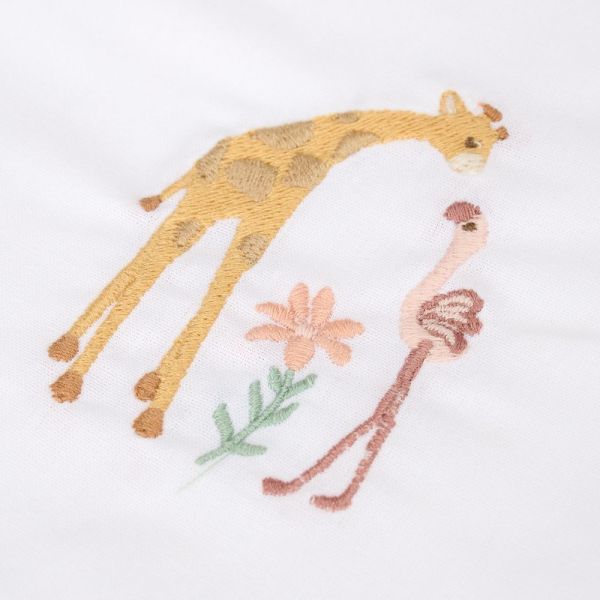 Drap de berceau - Flamingo White - 70 x 100 cm