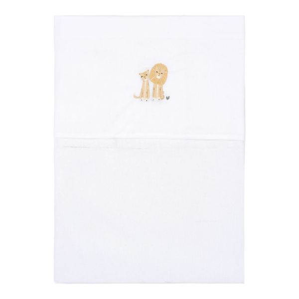 Drap de berceau - Lion White - 70 x 100 cm