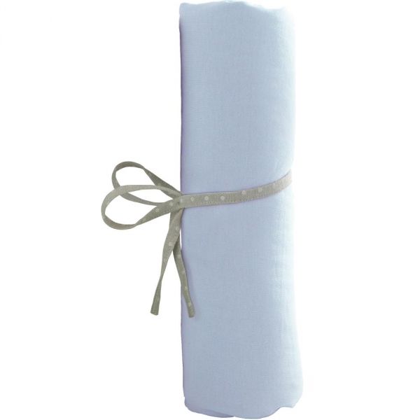 Drap housse 60x120 cm Bleu ciel