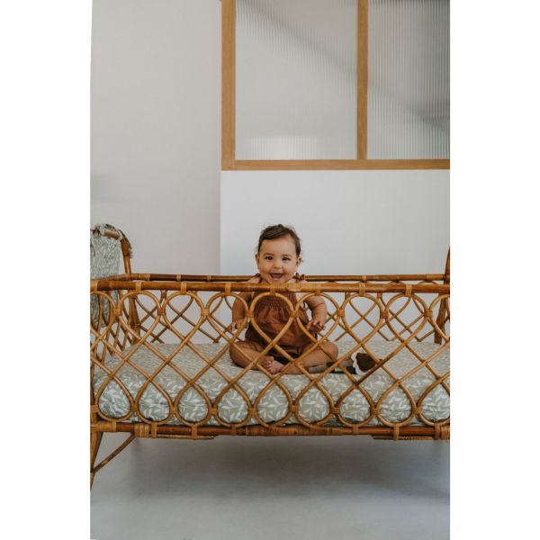 Drap housse 60 x 120 cm Leaves