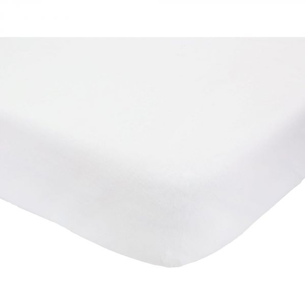 Drap housse blanc 40 x 80 cm