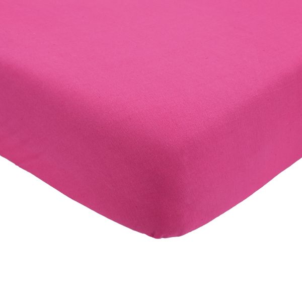 Drap housse framboise 60 x 120 cm