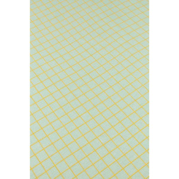 Drap housse 70x140 cm Stories Green Lemon Grid