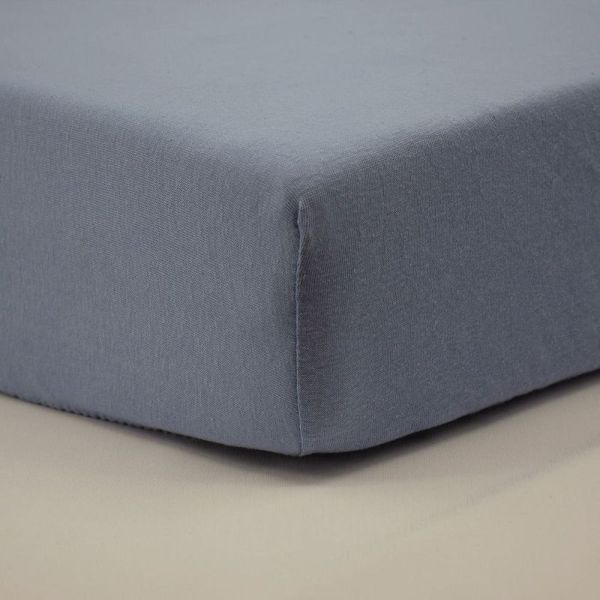 Drap housse Bleu 60x120 cm Jersey