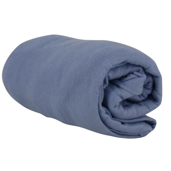 Drap housse Bleu 60x120 cm Jersey