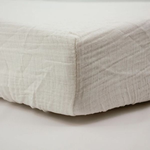 Drap housse Ecru 60 x 120 cm Double gaze