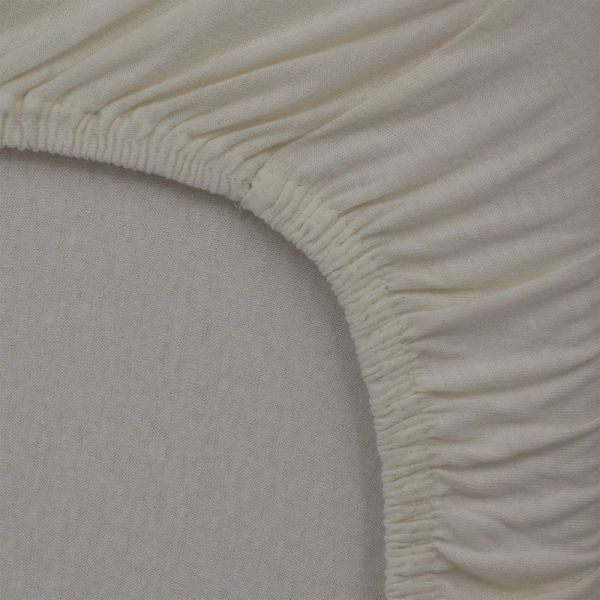 Drap housse Ecru 60x120 cm Jersey