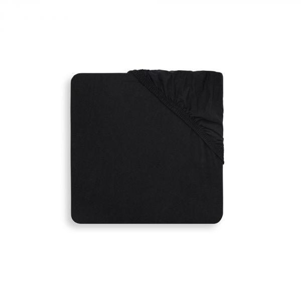 Drap housse 60x120 cm en Jersey Noir