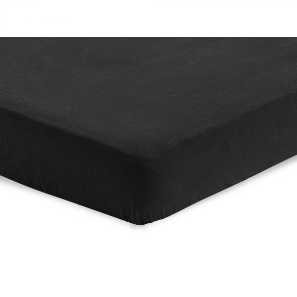 Drap housse 60x120 cm en Jersey Noir