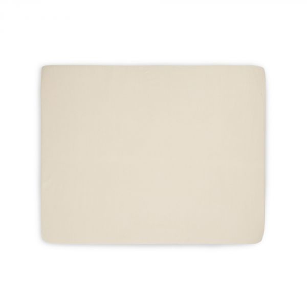 Drap housse 75x95 cm Jersey pour tapis de parc Nougat