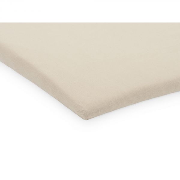 Drap housse 75x95 cm Jersey pour tapis de parc Nougat