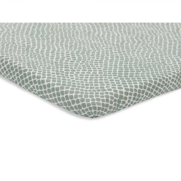 Drap housse 75x95 cm en Jersey pour tapis de parc Snake Ash Green