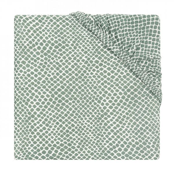 Drap housse 75x95 cm en Jersey pour tapis de parc Snake Ash Green