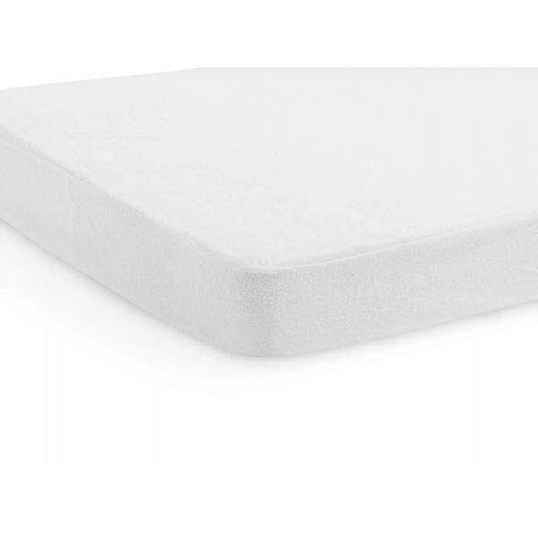 Drap housse éponge imperméable 60 x 120cm blanc