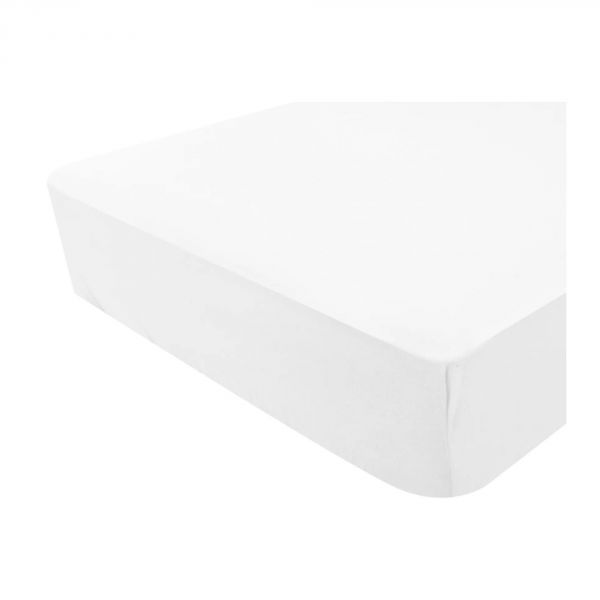 Drap-housse imperméable 60x125x10 cm Blanc