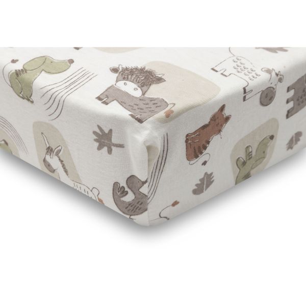Drap housse berceau 40x80 cm Jersey Barn Buddies