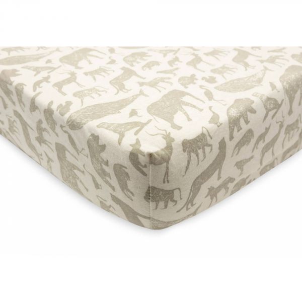 Drap-housse Jersey 40/50 x 80/90cm Animals Olive