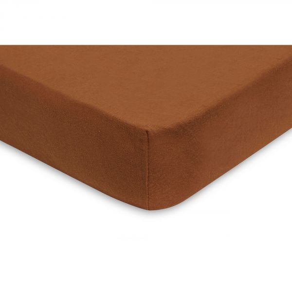 Lot de 2 draps housses 40x80 cm en Jersey Caramel