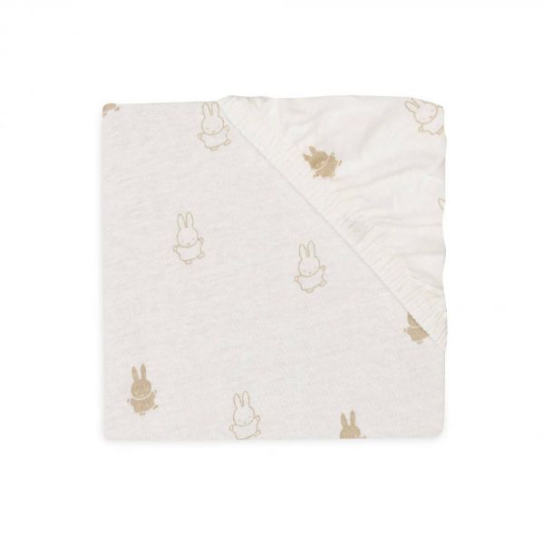 Drap-housse Jersey 40/50 x 80/90 cm Happy Miffy Nougat