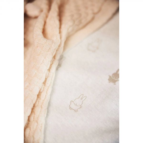 Drap-housse Jersey 40/50 x 80/90 cm Happy Miffy Nougat