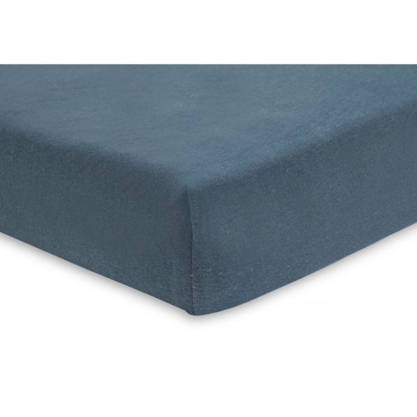 Lot de 2 draps housses 40x80 cm Jersey Jeans Blue