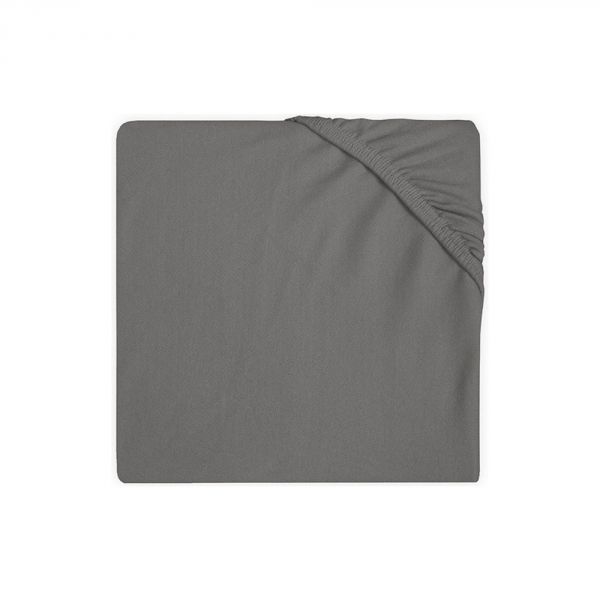 Drap housse 40x80 cm en Jersey Storm Grey