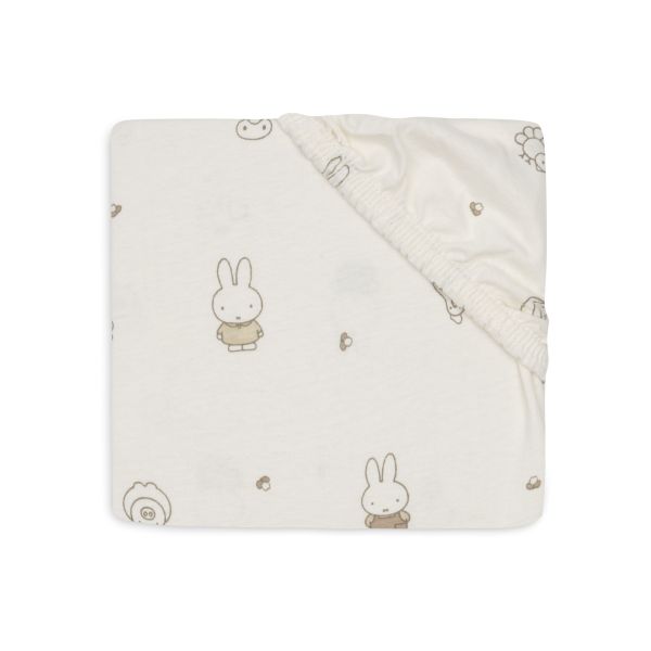 Drap housse 60x120 cm Jersey Miffy Family Farm