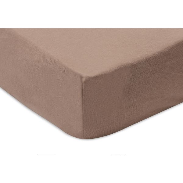 Drap housse 60x120 cm Jersey Milky Coffee
