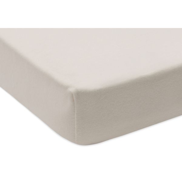 Lot de 2 draps housses 60x120 cm Jersey Milky Coffee et Ivory