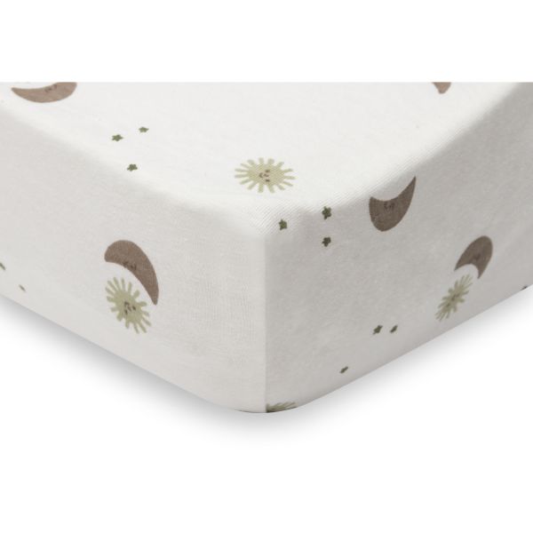 Drap housse 60x120 cm Jersey Over the Moon