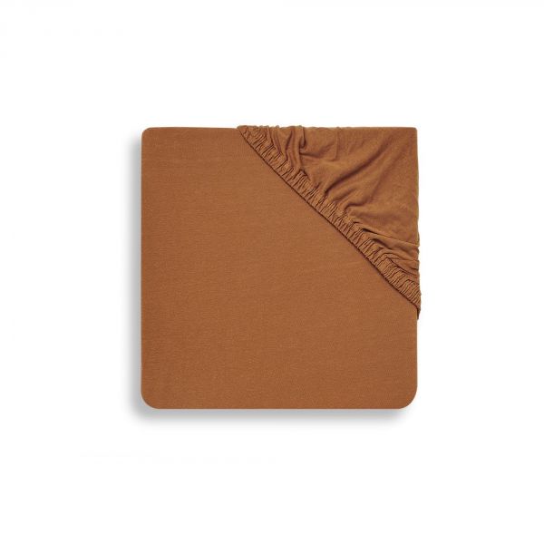 Drap housse 60x120 cm en Jersey Caramel