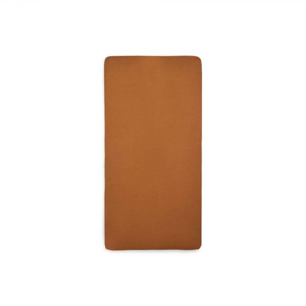 Drap housse 60x120 cm en Jersey Caramel
