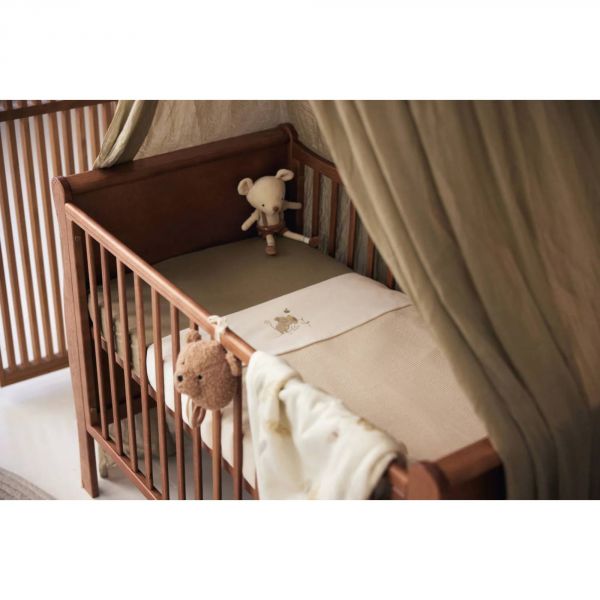 Lot de 2 draps housses Jersey 60 x 120 cm Olive