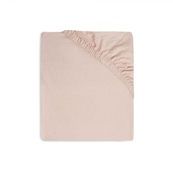 Lot de 2 draps housses 60x120 cm en Jersey Pale Pink et Rosewood