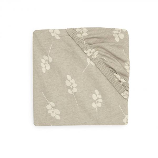 Drap housse 60x120 cm Jersey Twig Olive