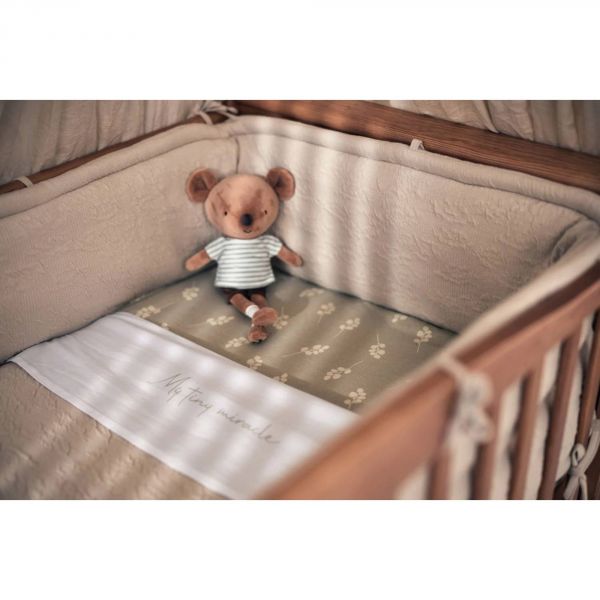 Drap housse 60x120 cm Jersey Twig Olive