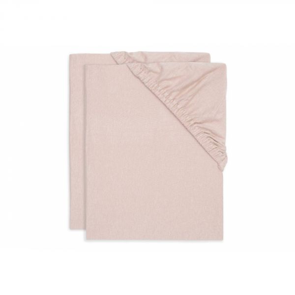 Lot de 2 draps housses Jersey 60 x 120 cm Wild Rose