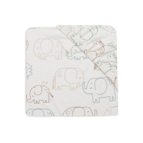 Drap housse 70x140 cm Jersey Elephant Tales