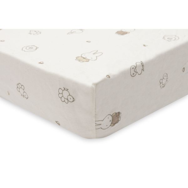 Drap housse 70x140 cm Jersey Miffy Family Farm