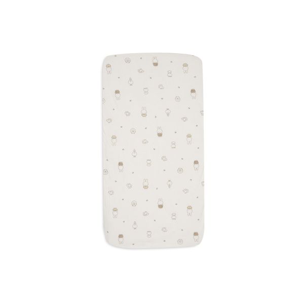 Drap housse 70x140 cm Jersey Miffy Family Farm