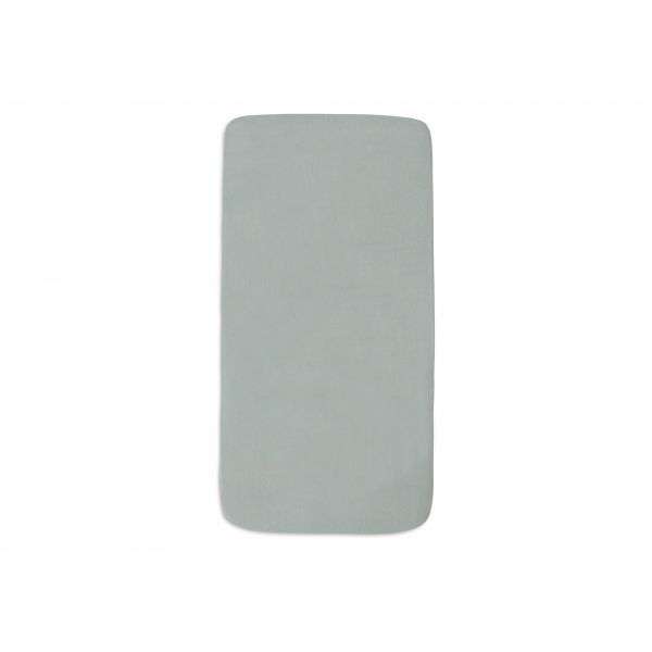 Lot de 2 draps housses 70x140 cm Jersey Sea Green et Biscuit