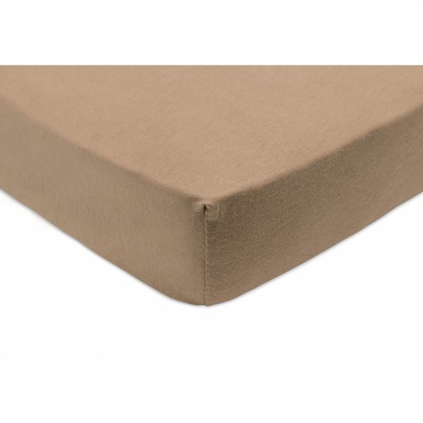 Lot de 2 draps housses 70x140 cm Jersey Wild Rose et Biscuit