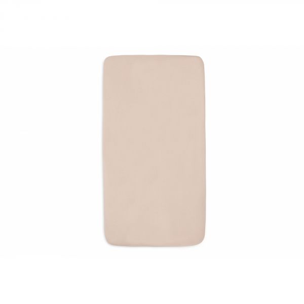 Lot de 2 draps housses 70x140 cm Jersey Wild Rose et Biscuit