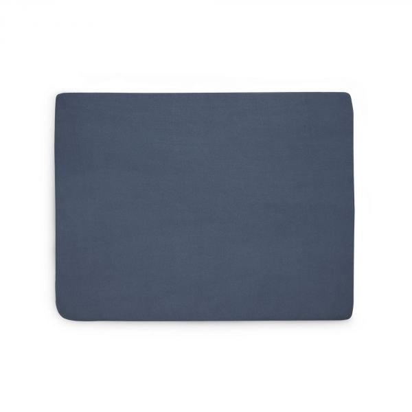 Drap housse 75x95 cm en Jersey pour tapis de parc Jeans Blue