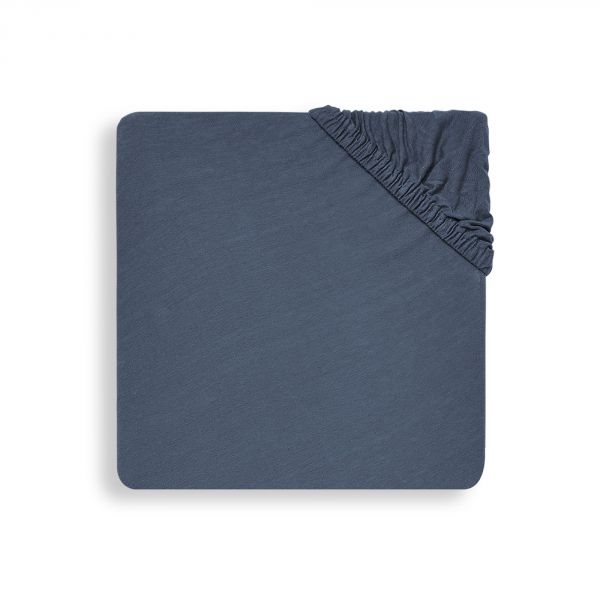 Drap housse 75x95 cm en Jersey pour tapis de parc Jeans Blue