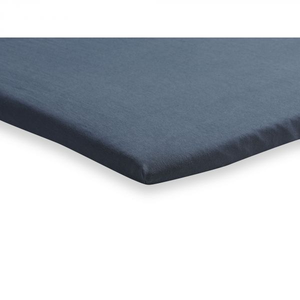 Drap housse 75x95 cm en Jersey pour tapis de parc Jeans Blue