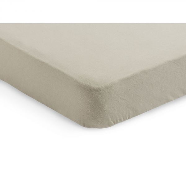 Lot de 2 draps housses 75x95 cm en Jersey pour tapis de parc Nougat