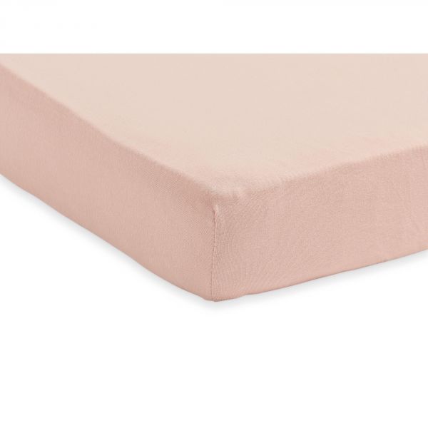 Lot de 2 draps housses 75x95 cm en Jersey pour tapis de parc Pale Pink